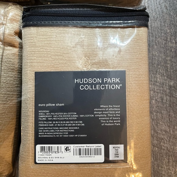 Hudson Park Collection Crespare Euro Pillow Shams and king size pillow shams - Picture 3 of 5